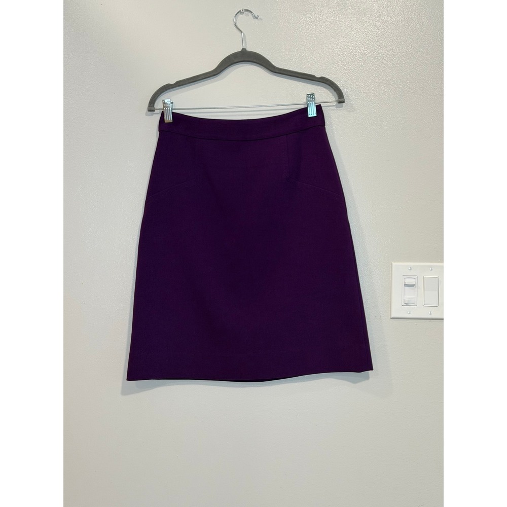 Kate Spade New York Purple Skirt the Rules A-Line Mini Skirt Gold Zipper Size 4
